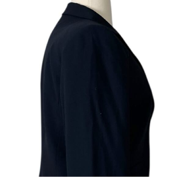 Calvin Klein Blazer 2 Button Black Classic Notch Lapel Stretch Women’s Size 16 - Picture 7 of 12